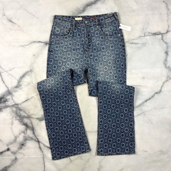 Pilcro Denim - Pilcro and The Letterpress The Icon Jeans Sz 30 Printed Denim Bootcut OB1363764